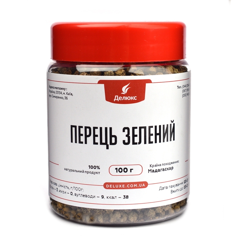 Зеленый перец, упаковка 100 грамм