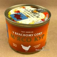 Мясо кур без кости в собственном соку, жестяная банка